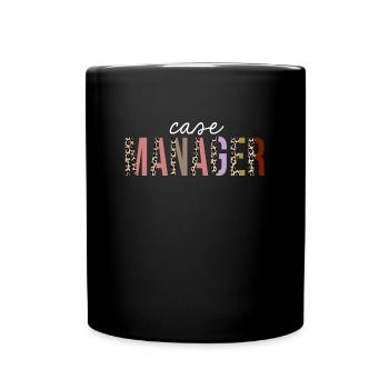 Case Manager Leopard Print lustiges Geschenk - Tasse einfarbig - Schwarz - Vorne