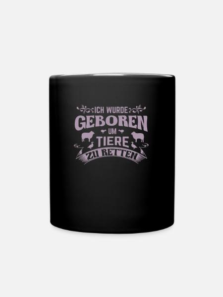 für Tierschützer und Tierfreunde - Tasse einfarbig - Schwarz