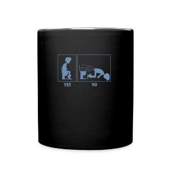 Toilet Toilet Instructions for pooping - Full Colour Mug - black - Front