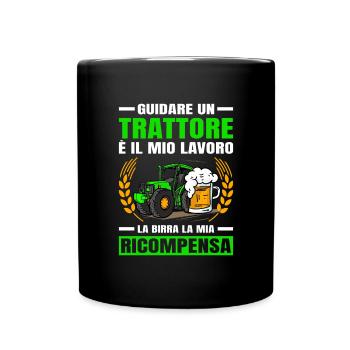 Agricoltura La Birra La Mia Ricompensa Trattore - Tasse einfarbig - Schwarz - Vorne