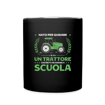 Agricoltura Nato Per Guidare Trattori Trattore - Tasse einfarbig - Schwarz - Vorne