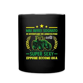 Agricoltura Agricoltore Super Sexy Trattore - Tasse einfarbig - Schwarz - Vorne