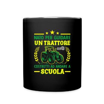 Agricoltura Nato Per Guidare Trattori Trattore - Tasse einfarbig - Schwarz - Vorne