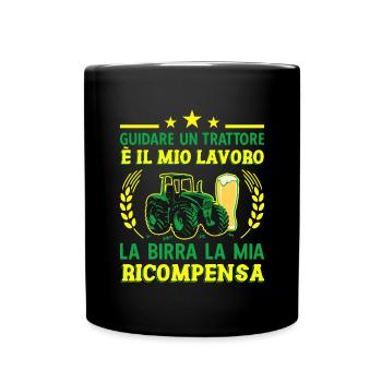 Agricoltura La Birra La Mia Ricompensa Trattore - Tasse einfarbig - Schwarz - Vorne