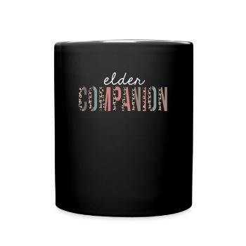Elder Companion Leopard Print Lustiges Geschenk - Tasse einfarbig - Schwarz - Vorne