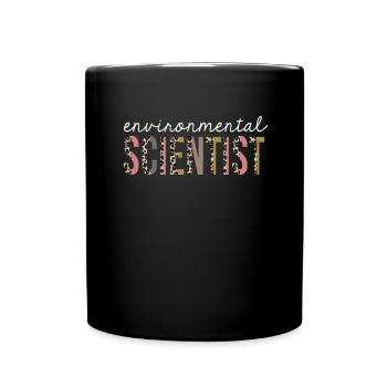 Environmental Scientist Leopard Print Funny Gift - Full Colour Mug - black - Front