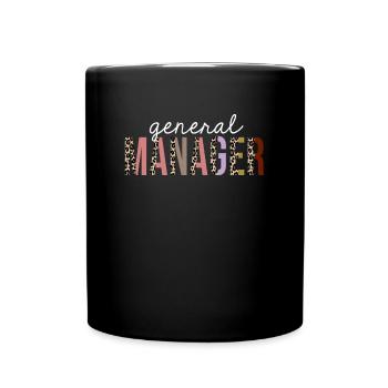 Directeur général Leopard Print Funny Gift - Mug uni - noir - Devant