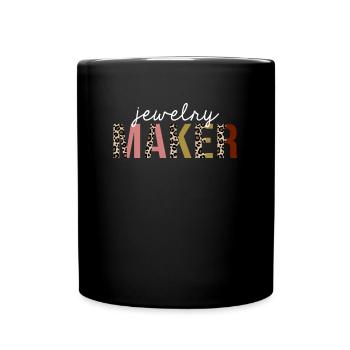 Créateur de bijoux Leopard Print Drôle cadeau - Mug uni - noir - Devant