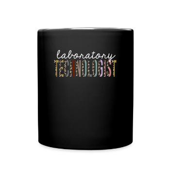 Cadeau drôle d'impression de léopard de technologue de laboratoire - Mug uni - noir - Devant