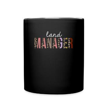 Land manager Leopard Print Funny Gift - Full Colour Mug - black - Front