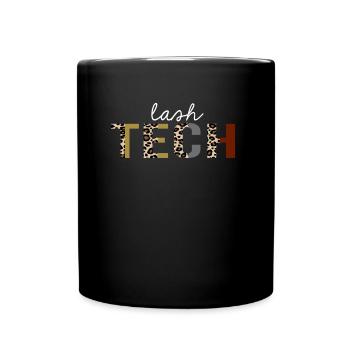 Cadeau drôle d'impression de léopard de Lash tech - Mug uni - noir - Devant