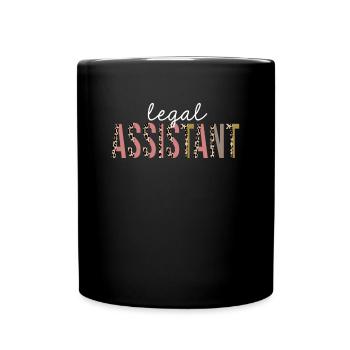 Lustiges Geschenk des Rechtsanwalts-Leoparden-Druckes - Tasse einfarbig - Schwarz - Vorne