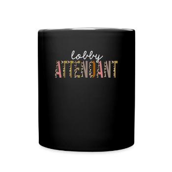 Lobby-Begleiter-Leoparden-Druck-lustiges Geschenk - Tasse einfarbig - Schwarz - Vorne