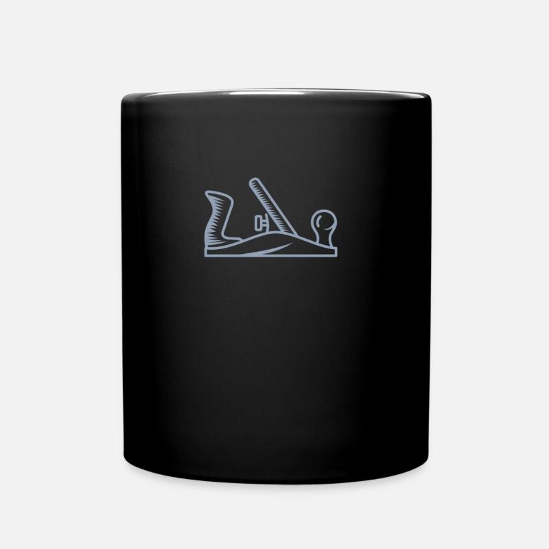 Hobel Design Schreiner Tischler - Tasse einfarbig - Schwarz
