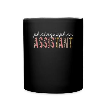 Fotograf Assistant Leopard Print lustiges Geschenk - Tasse einfarbig - Schwarz - Vorne