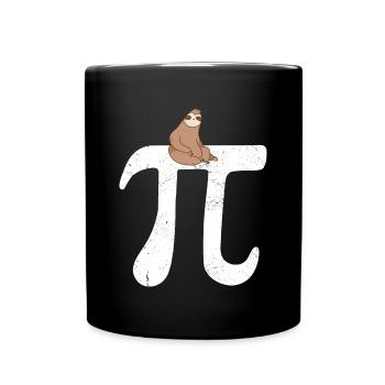 Math Paresseux Pi - Mug uni - noir - Devant