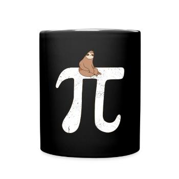 Math Paresseux Pi - Mug uni - noir - Devant