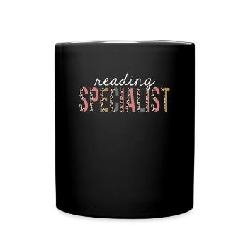 Spécialiste de la lecture Leopard Print Funny Gift - Mug uni - noir - Devant