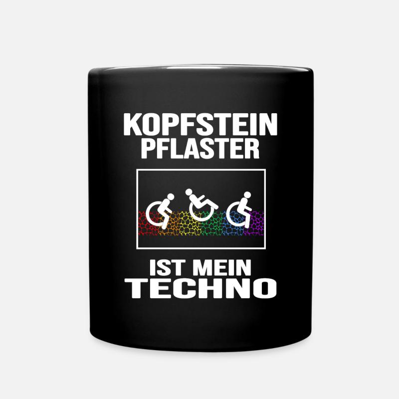 rollstuhl rollstuhlgerecht wheelchair handicap - Tasse einfarbig - Schwarz
