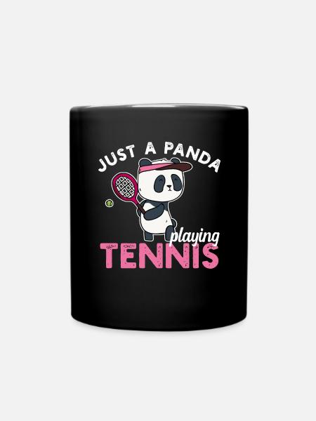 Panda Tennis Dicton Sports Tennis Player Cadeau - Mug uni - noir