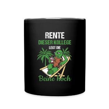 Rente Dieser Kollege Legt Die Beine Hoch Rente - Tasse einfarbig - Schwarz - Vorne
