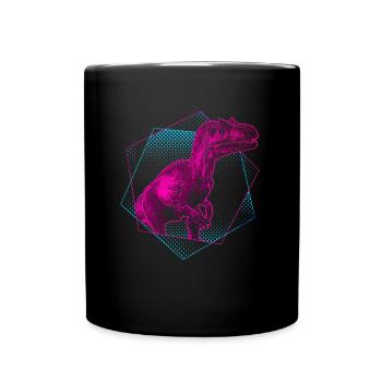 Allosaurus Dinosaurier - Tasse einfarbig - Schwarz - Vorne