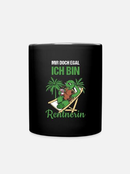 Mir Doch Egal Ich Bin Rentnerin Rente - Tasse einfarbig - Schwarz
