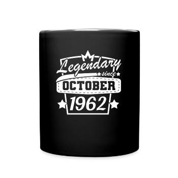 Légendaire depuis octobre 1962 Rétro Anniversaire - Mug uni - noir - Devant