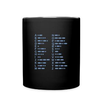 Morse Alphabet - Full Colour Mug - black - Front