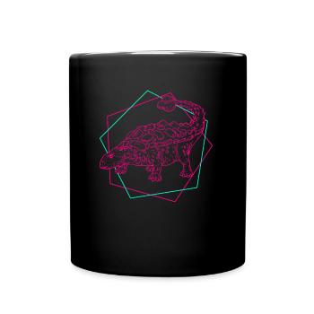 Ankylosaurus Dinosaur - Full Colour Mug - black - Front