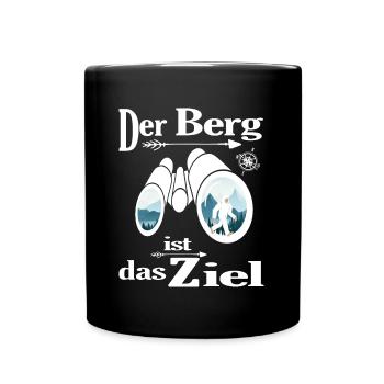 bergwandern wandervoll servus alpin gipfel - Tasse einfarbig - Schwarz - Vorne