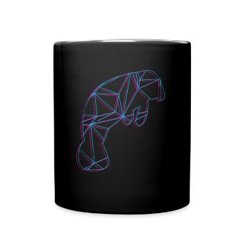 Lamantin polygonal - Mug uni - noir - Devant