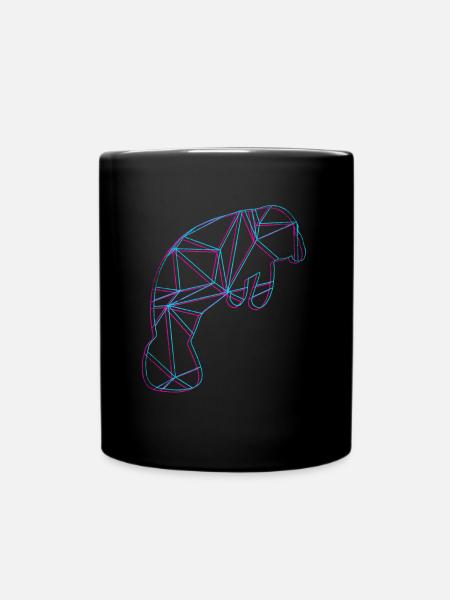 Lamantin polygonal - Mug uni - noir