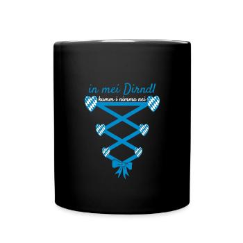 In Mei Dirndl Kumm I Nimma Nei Dirndl Ersatz - Tasse einfarbig - Schwarz - Vorne