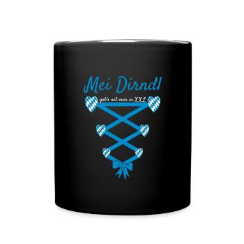 Mei Dirndl Gob's Net Mer In XXL Dirndl Ersatz - Tasse einfarbig - Schwarz - Vorne