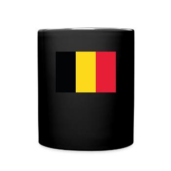 Official Belgium Flag Belgian Country Pride - Full Colour Mug - black - Front