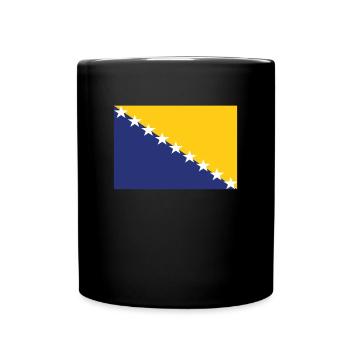 Drapeau officiel de la Bosnie Fierté du pays de Bosnie - Mug uni - noir - Devant