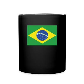 Official Brazil Flag Brazilian Country Pride - Full Colour Mug - black - Front