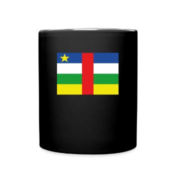Drapeau officiel de la République centrafricaine Afrique - Mug uni - noir - Devant