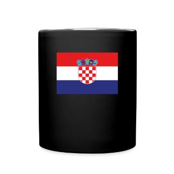 Official Croatia Flag Croat Croatian Country Pride - Full Colour Mug - black - Front