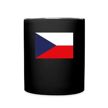 Offizielle tschechische Flagge Tschechische Republik Country Pride - Tasse einfarbig - Schwarz - Vorne