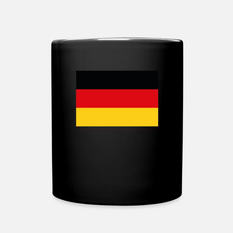 Offizielle Deutschlandflagge Deutscher Landesstolz - Tasse einfarbig - Schwarz