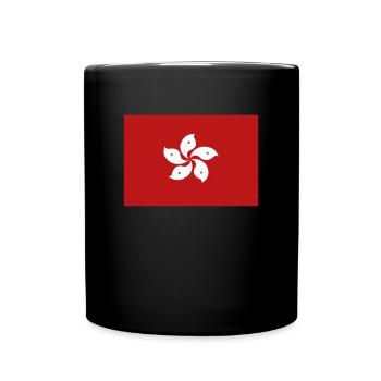 Offizielle Hong Flagge Hongkonger Kongese Land - Tasse einfarbig - Schwarz - Vorne