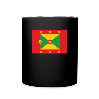 Official Grenada Flag Grenadian Country Pride - Full Colour Mug - black - Front