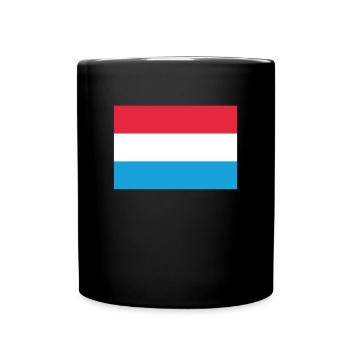 Official Luxembourg Flag Luxembourger - Full Colour Mug - black - Front