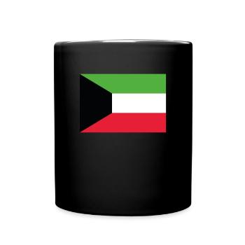 Offizielle Kuwait Flagge Kuwaiti Country Pride - Tasse einfarbig - Schwarz - Vorne