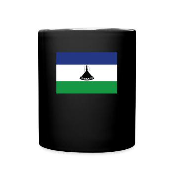 Offizielle Lesotho Flagge Liberian Country Pride - Tasse einfarbig - Schwarz - Vorne