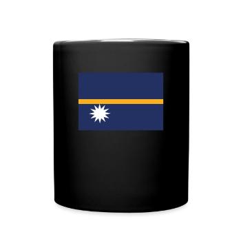 Official Nauru Flag Nauruan Country Pride - Full Colour Mug - black - Front