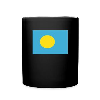 Offizielle Palau Flagge Palauan Country Pride - Tasse einfarbig - Schwarz - Vorne