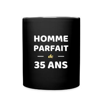 homme parfait de 35 ans cadeau anniversaire humour - Mug uni - noir - Devant